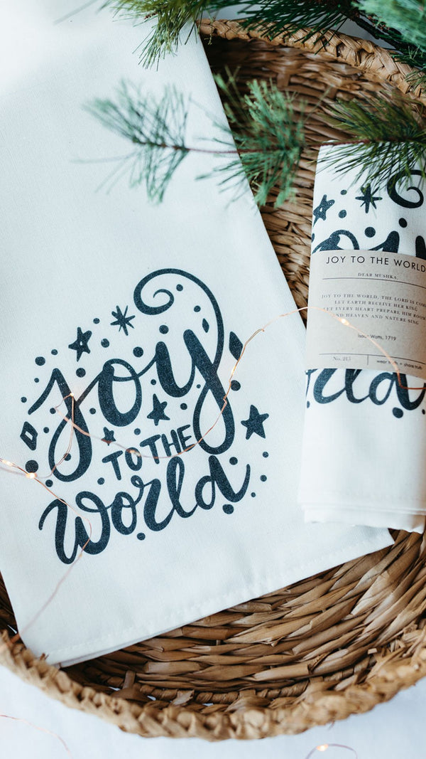 JOY TO THE WORLD TEA TOWEL