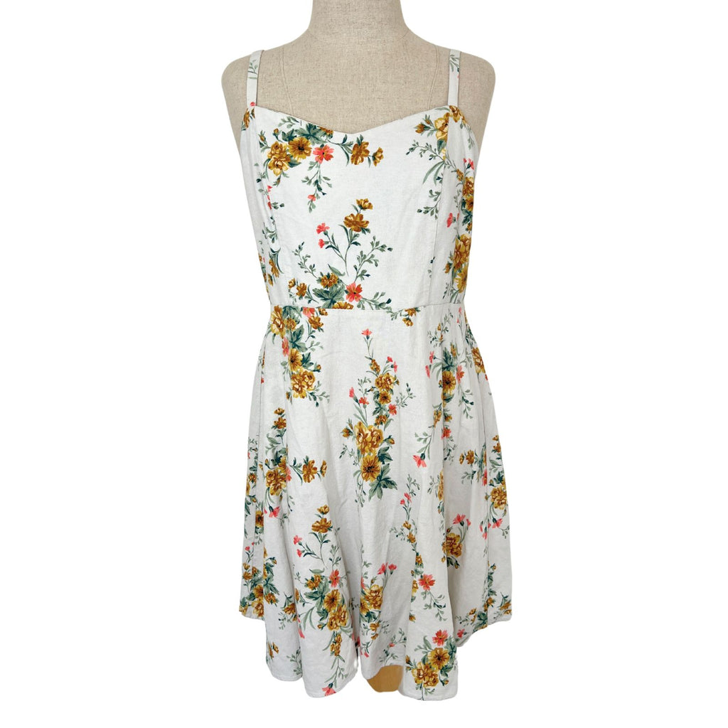Size L | Old Navy Linen Floral Dress