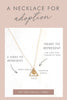 Gold Adoption Necklace Gift for Birth Moms and Adopted Daughters